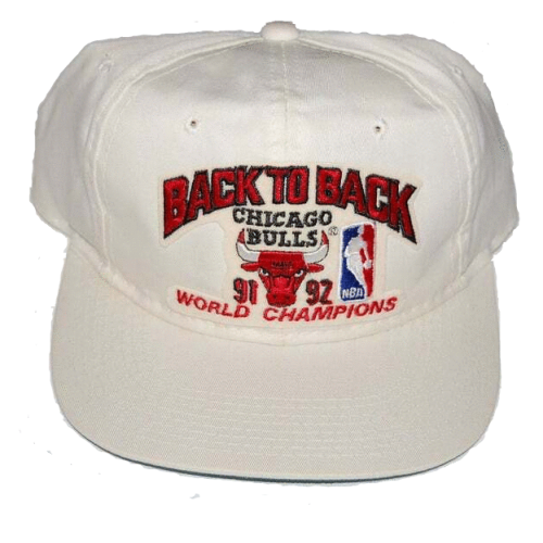 Back to Back 91,92 Chicago Bulls Champions Vintage Hat