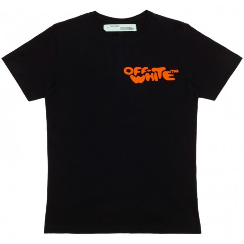 OFF-WHITE ORANGE LOGO IMPRESSIONISM TSHIRT