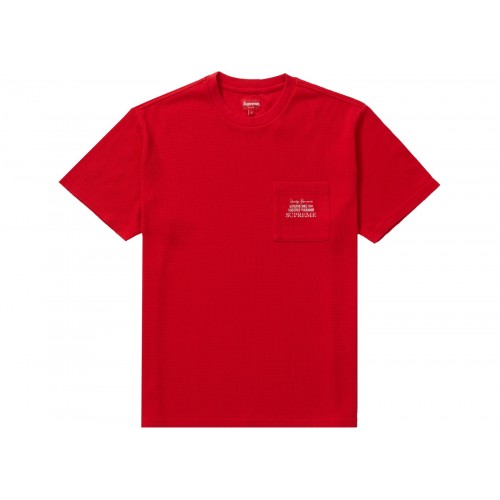 Supreme Waffle Pocket Tee Red