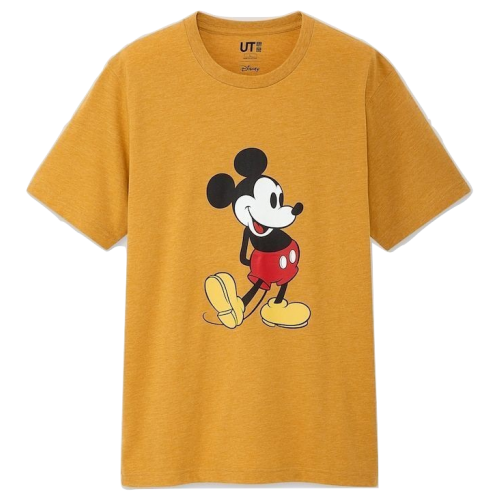 Uniqlo X Disney Mickey Stands Tee Yellow
