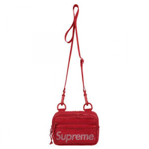 Supreme Mesh Side Bag Red SS20