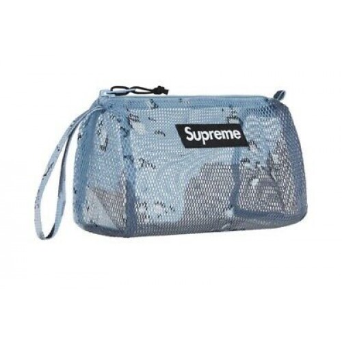 Supreme Mesh Blue Camo Pouch SS20