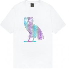 OVO Iridescent Grid Owl T-Shirt White