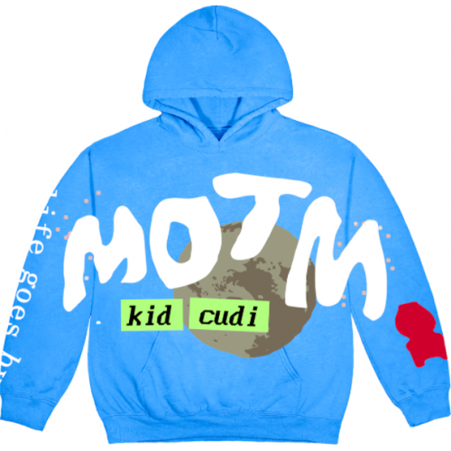 Kid Cudi CPFM For MOTM III Life Goes By Hoodie Blue