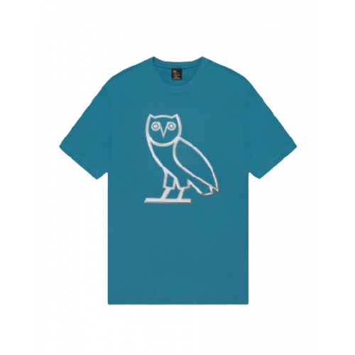 OVO Liquid Metal Owl Tee Blue