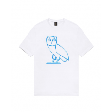 OVO Liquid Metal Owl Tee White