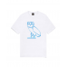 OVO Liquid Metal Owl Tee White