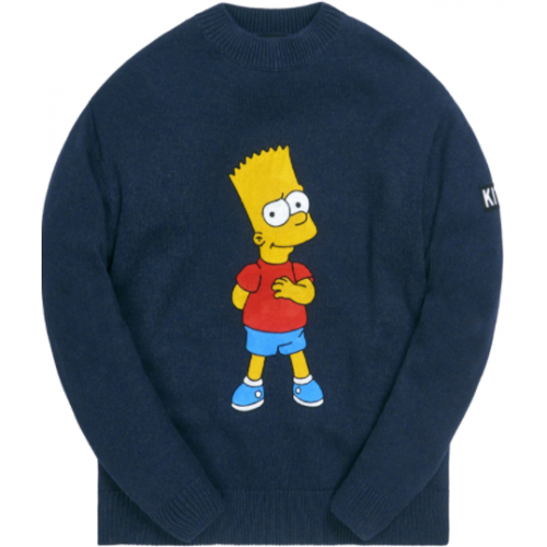 Kith x The Simpsons Bart Intarsia Sweater Navy