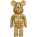 Bearbrick x BAPE x Hajime Sorayama Camo Shark 1000% Gold