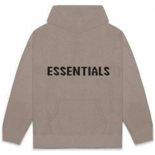 FEAR OF GOD ESSENTIALS Knit Hoodie Taupe