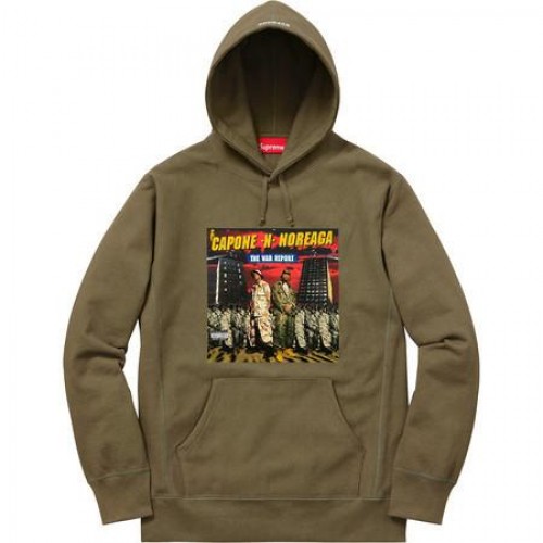 Supreme - CNN Olive Hoodie