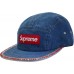 Supreme Worldwide Visor Tape Camp Cap Denim