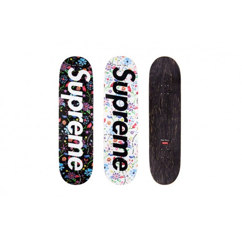 supreme airbrushed floral skateboard