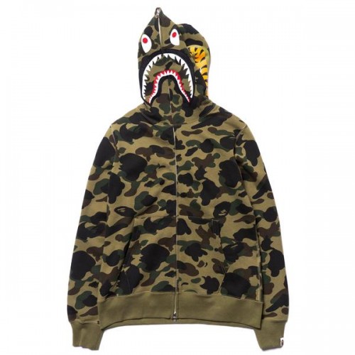 Bape Shark Full Zipped Hoodie Green by Youbetterfly