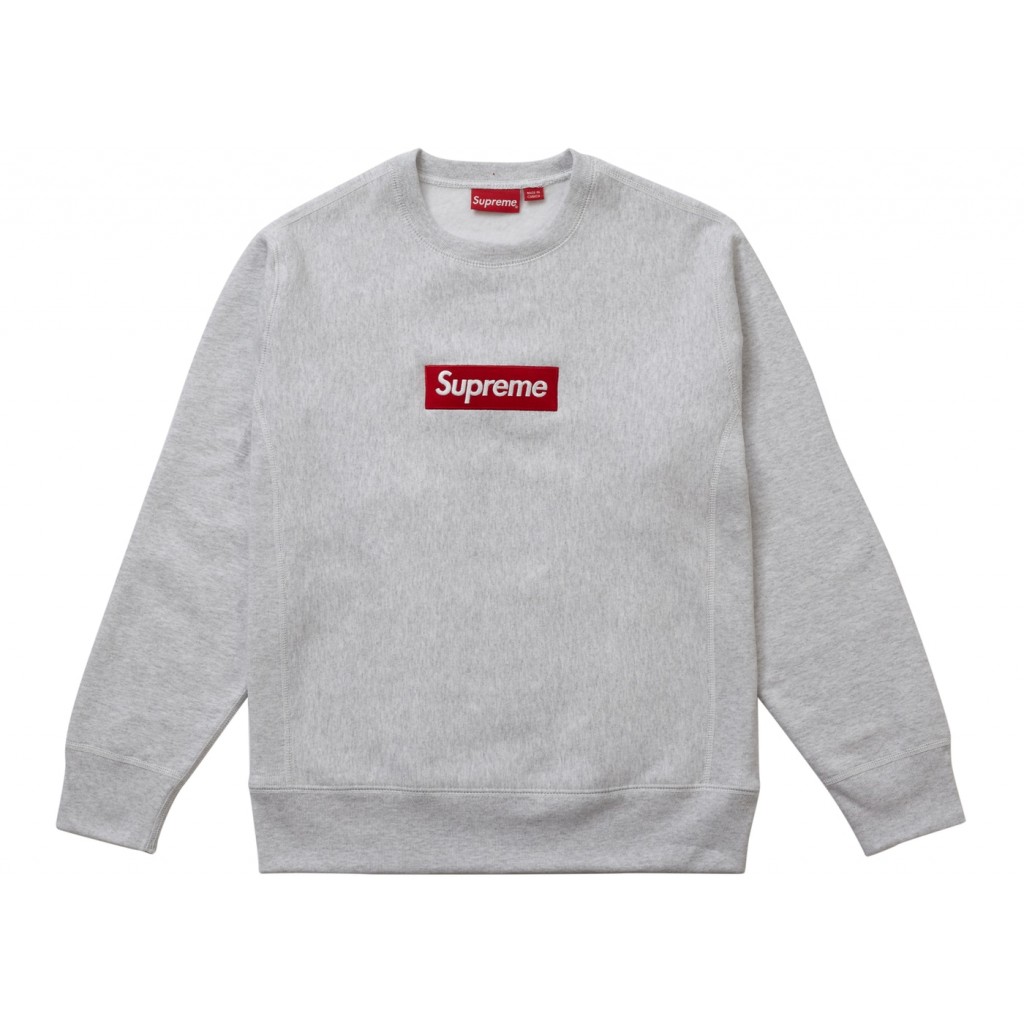 Supreme Box Logo Crewneck Grey Sweater by youbetterfly