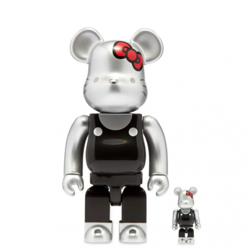 Bearbrick Hello Kitty Generation 00's 100% & 400% Silver