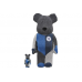 Bearbrick Loopwheeler 100% & 400% Set Black/Blue