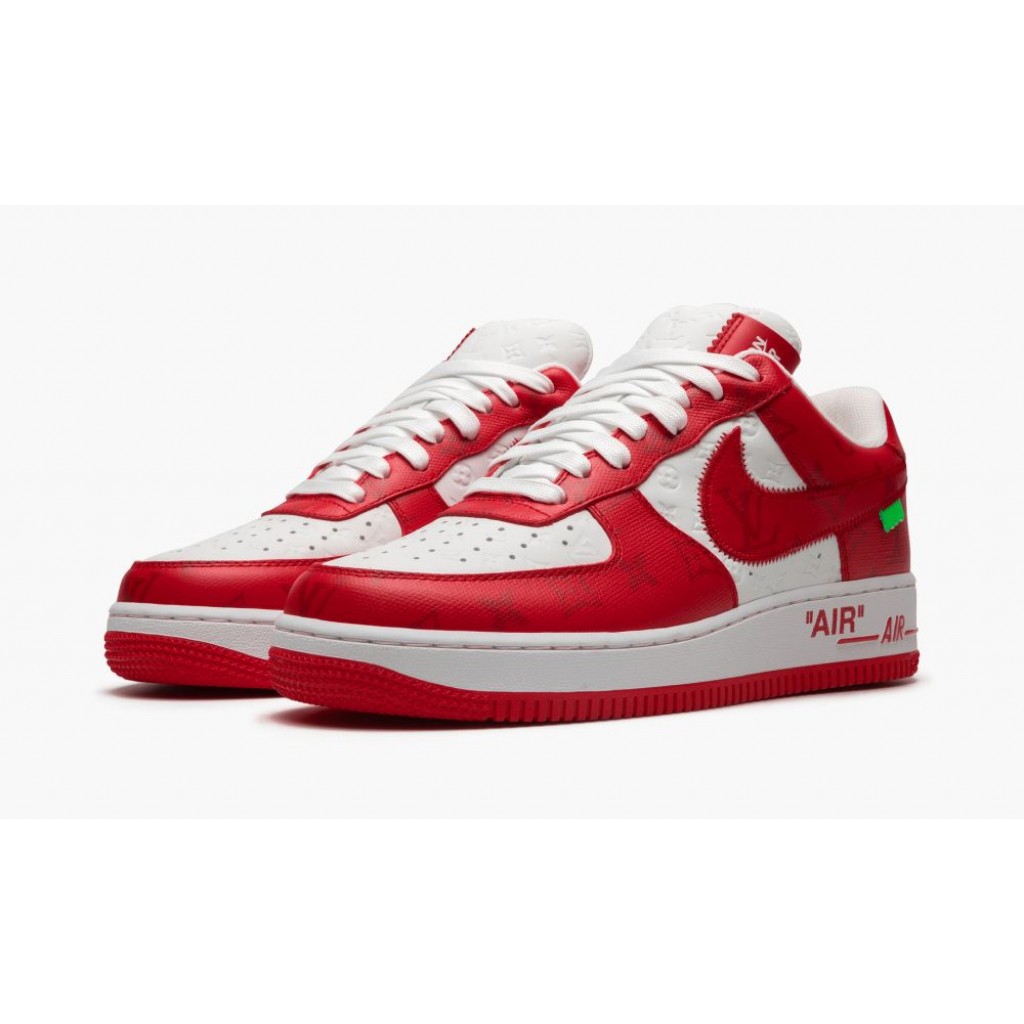 Nike Air Force 1 Low Louis Vuitton Virgil Abloh White Red – YankeeKicks  Online