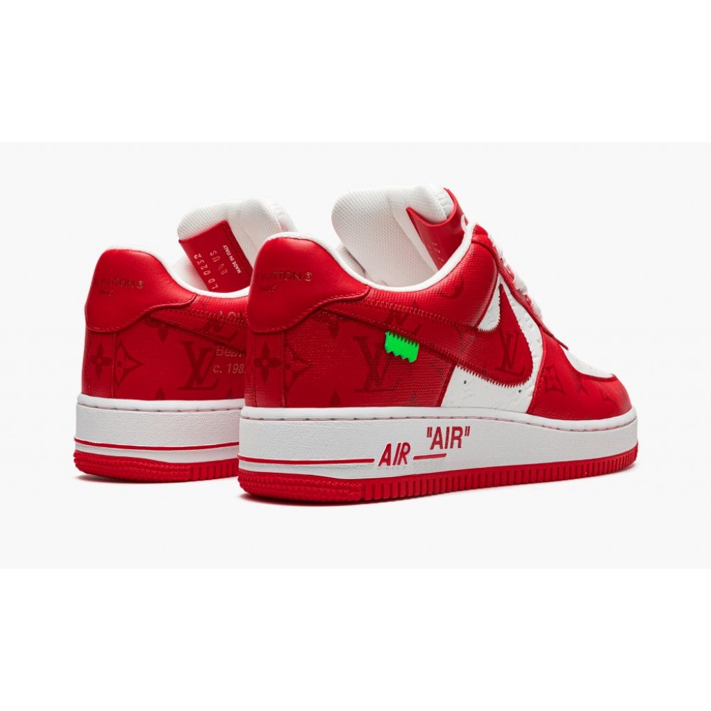 Nike Air Force 1 Low Louis Vuitton Virgil Abloh White Red – YankeeKicks  Online