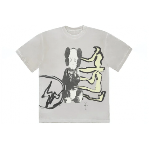 Travis Scott Cactus Jack + Kaws For Fragment Tee Aged Yellow