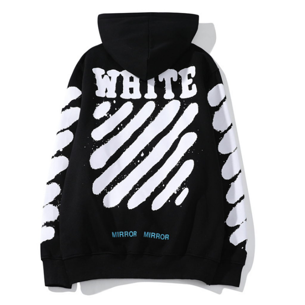 Off-white Diagonal Spray Zipped Hoodie