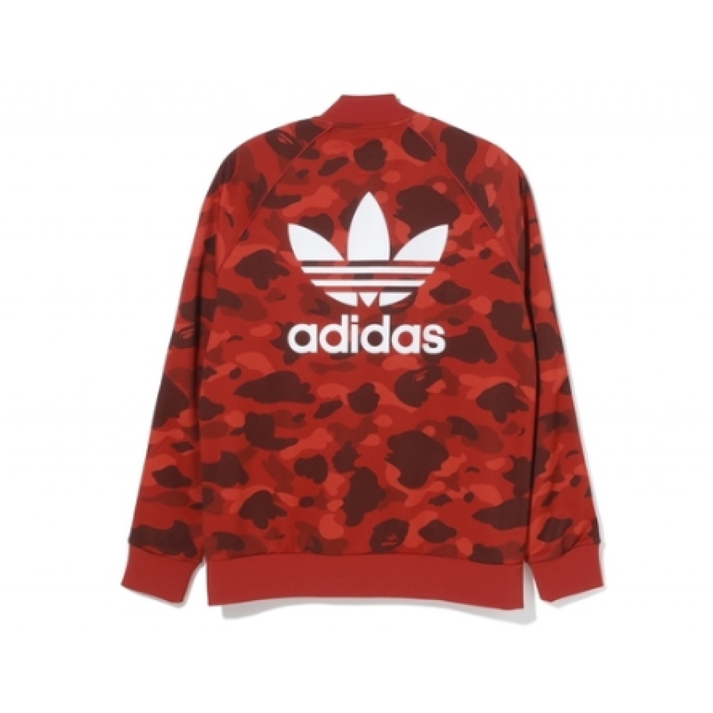 Adidas Bape Track Top Red by Youbetterfly