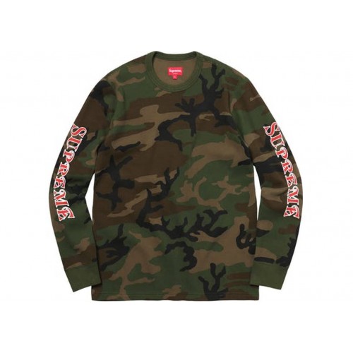 Supreme Logo Waffle Thermal Camo