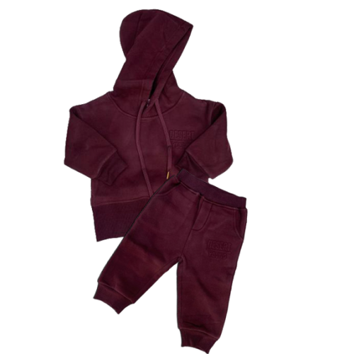 Desert Young Hoodie Set Plum