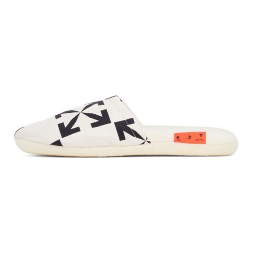 Off-White Arrow Pattern Slippers White/Black