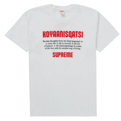 Supreme Koyaanisqatsi White Tee