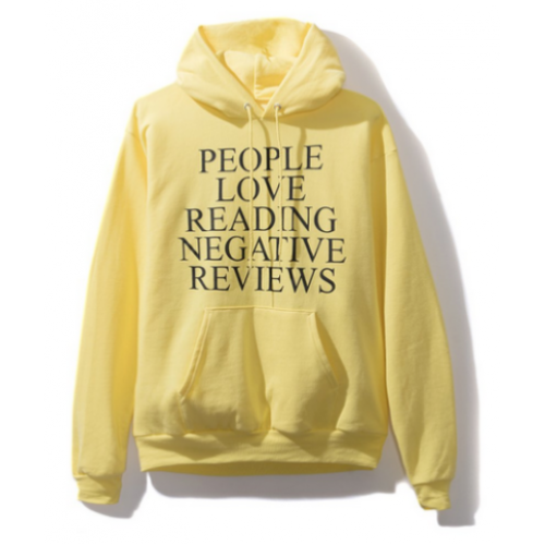 Anti Social Social Club "People Love Reading Negative Reviews" Hoodie