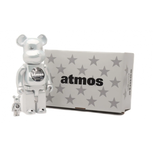 Medicom Toy Taps X Atmos For A Glossy "White Chrome" BE@RBRICK 