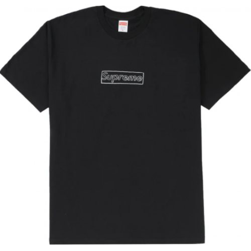 Supreme KAWS Chalk Logo Tee Black