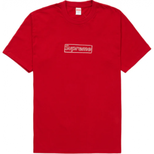 Supreme KAWS Chalk Logo Tee Red