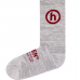 Hidden NY Crew Socks Grey/Red