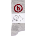 Hidden NY Crew Socks Grey/Red