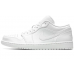 Jordan 1 Low Triple White Tumbled Leather