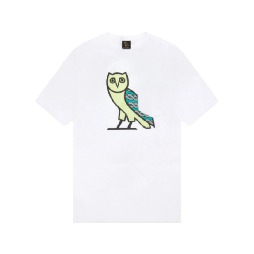 OVO Cuban Link Crest Pocket Tee White