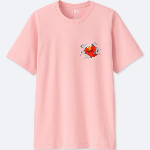 KAWS x Uniqlo Sesame Street Pink 