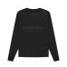 Fear Of God Essentials 3D Silicon Applique Boxy Long Sleeve Black T-Shirt 2021