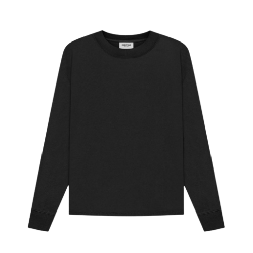 FOG Essentials 3D Silicon Applique Boxy Long Sleeve Black T-Shirt 2021